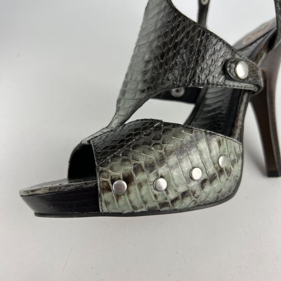 Ash Womens Gray Snake Gladiator Platform Sandals Strappy Heels size EU 40 US 10 - Picture 10 of 16
